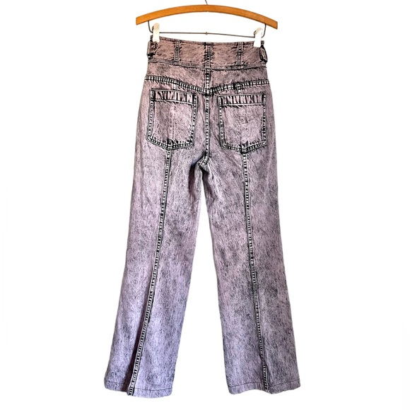 Ulla Johnson Albie Lilac Belted High Waisted Wide Leg Jeans Women’s 0 Acid Wash - Picture 5 of 16